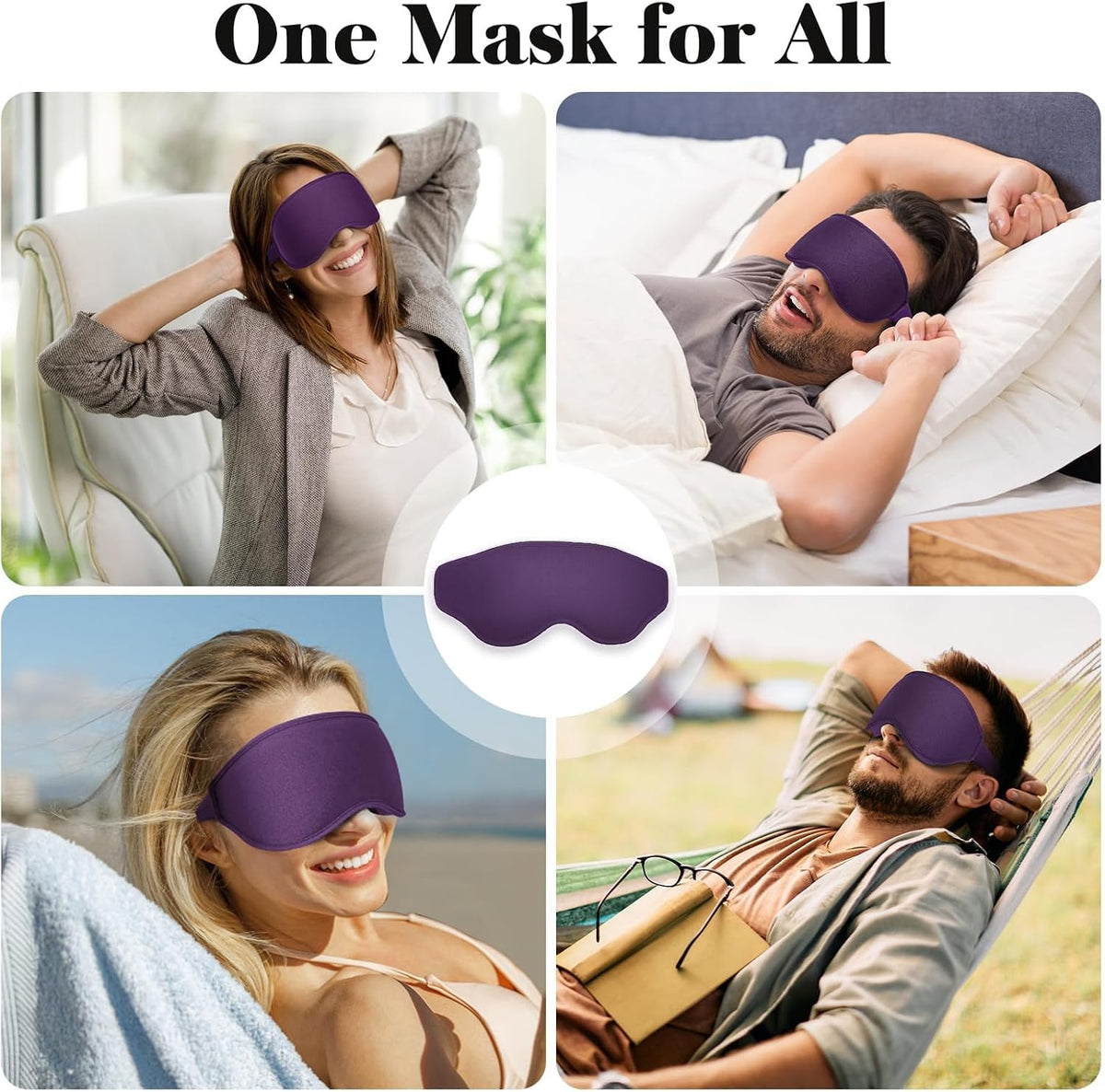 Fygrip 3D Eye Mask Sleep Mask for Men & Women, Black