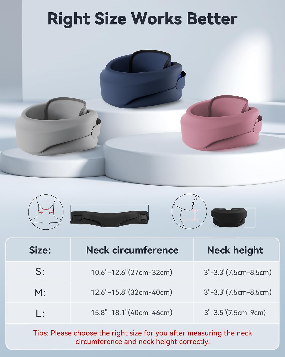 Heated Neck Brace Cervical Collar - Neck Support Brace with Heating Pad, Soft Foam Wraps Keep Vertebrae Stable and Aligned for Relief of Cervical Spine Pressure for Women & Men Black (L Size)