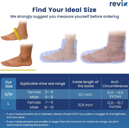 REVIX Microwavable Booties for Cold Feet, Heated Slippers, Navy S