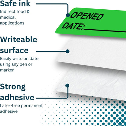 Pantry Labels for Containers, Waterproof Date & Contents Food Labels, 1" x 2" (25.4 x 50.8mm), 500/Roll, Writable