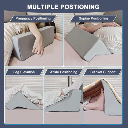 Blanket Lifter for Feet – Bed Sheet Raiser, Post-Surgery Foot Elevation Pillow with Removable Washable Cover – Leg, Knee & Ankle Pain Relief for Arthritis, Neuropathy & Recovery (White)