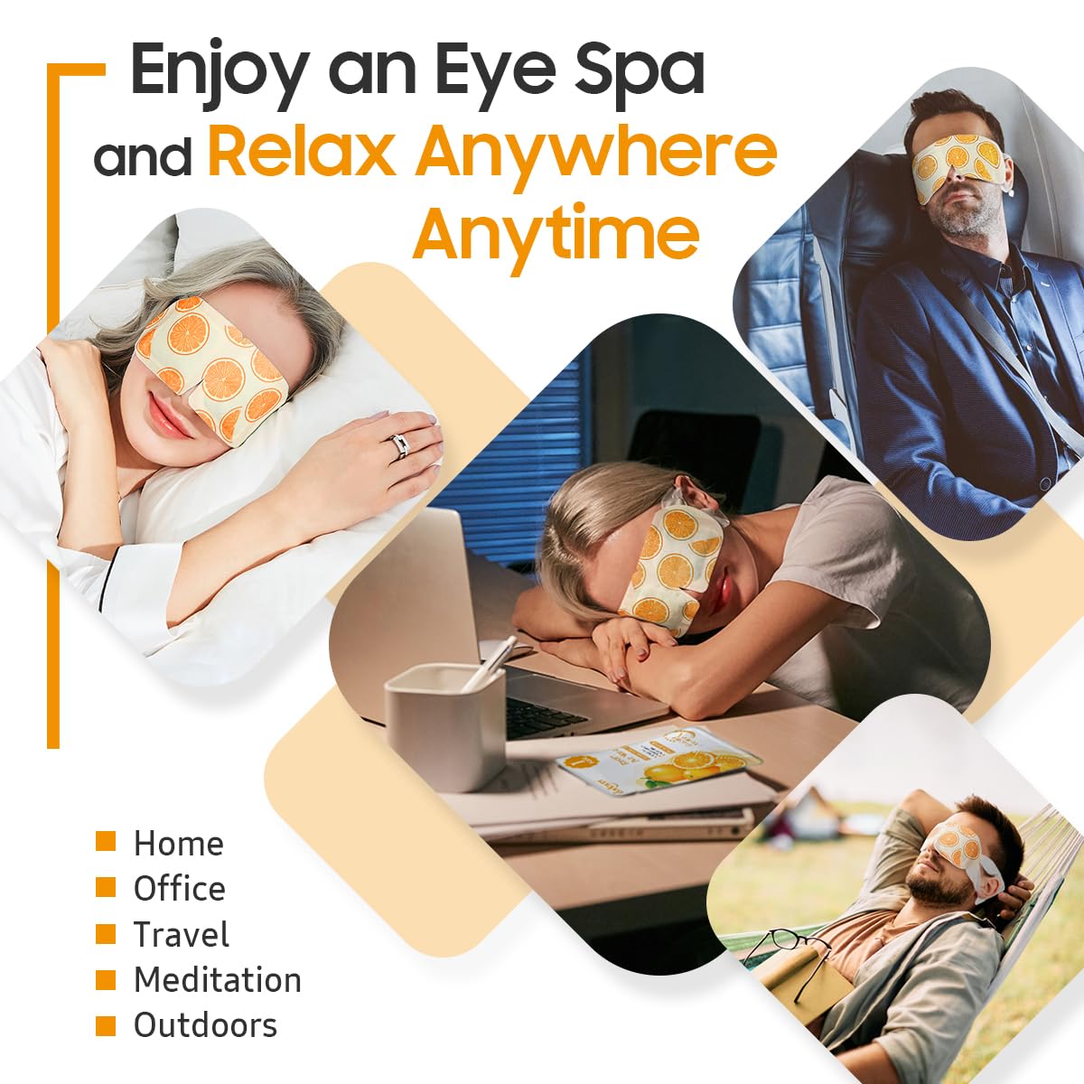 BeHoomi 30Packs Steam Eye Mask, Heated Eye Mask for Dry Eyes, Chamomile