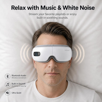 Eye Massager with Heat, Heated Eye Mask for Migraine Relief