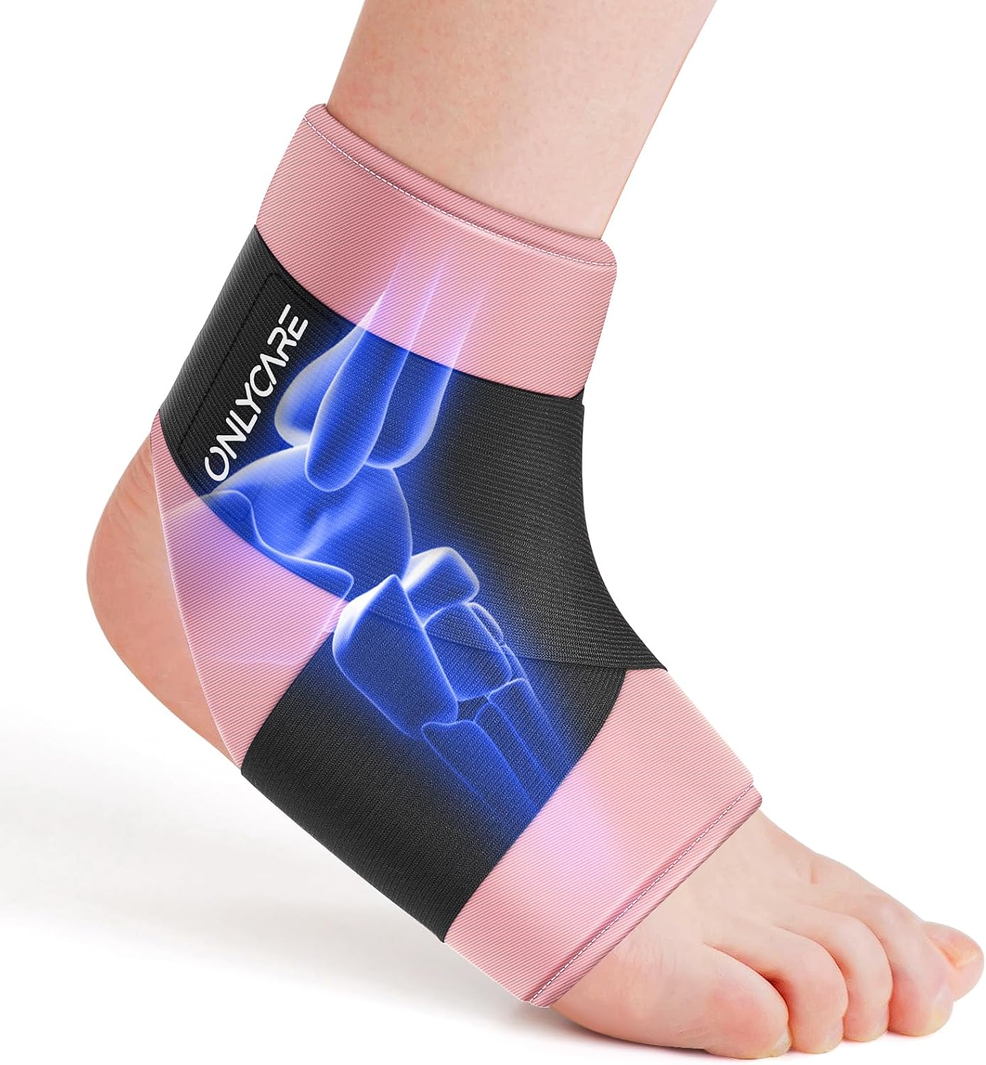 ONLYCARE Ankle Ice Pack Wrap for Swelling, Upgraded Gel Ice Pack Reusable, Hot Cold Therapy, Cold Pack for Sprained Ankle Injuries, Achilles Tendonitis, Plantar Fasciitis