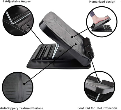 Slant Board, Calf Stretcher Ankle and Foot Incline Board for Stretching Tight Calves or Plantar Fasciitis Adjustable 4 Level (330 lb Capacity), Strength Training Equipment Leg Machines | Stretching Tight Calves or Plantar Fasciitis, Adjustable 4 Level,