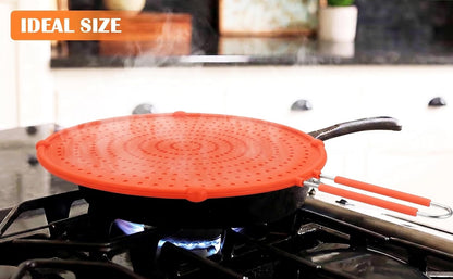 Silicone Splatter Screen for Frying Pan,Grease Splatter Guard,Heat-Resistant Splatter Guards for Cooking,Dishwasher Safe (9.8", 11.4", 13")