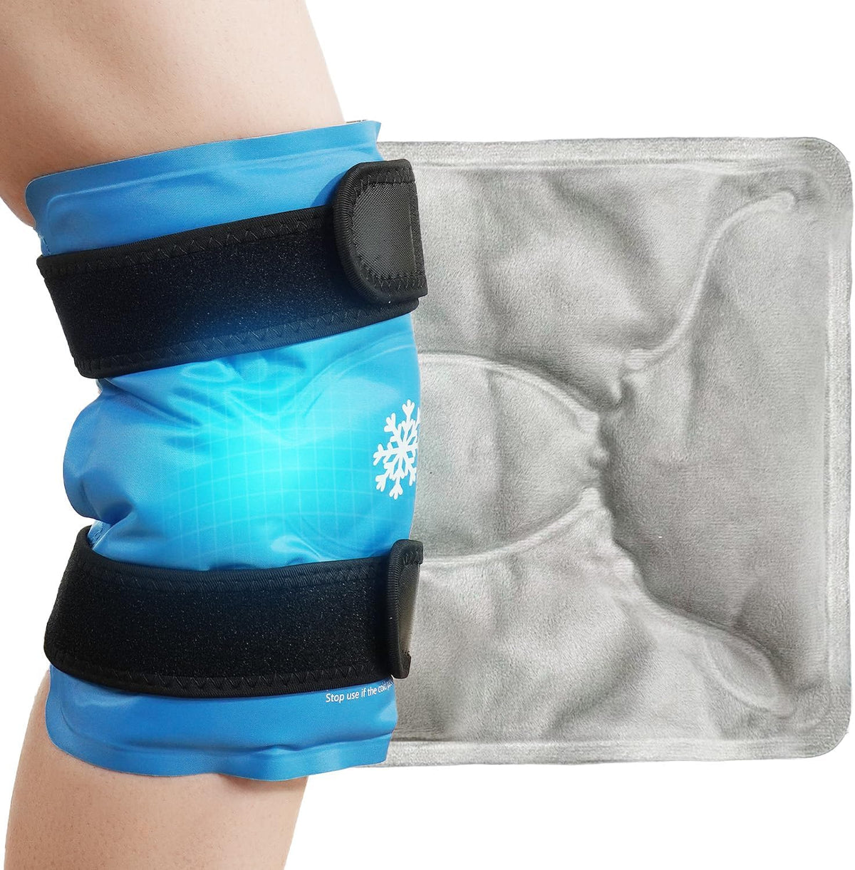 2 Ice Packs for Injuries Reusable, Cold and Hot Packs for Injuries, Joint Pain, Muscle Soreness, and Body Inflammation, Adjustable Ice Packs Wraps for Knees, Back, Shoulders, Arms, and Legs