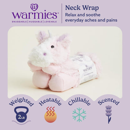 warmies Microwavable Neck & Shoulder Wrap, Weighted Neck Heating Pad, 2 lb