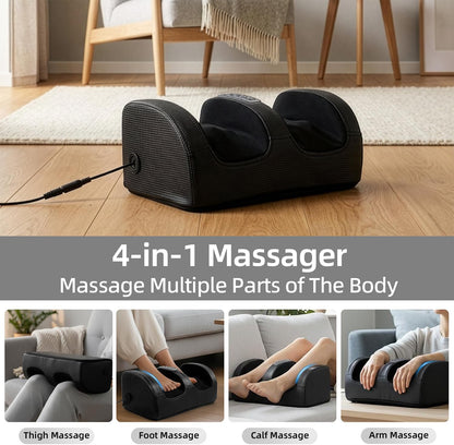 cotsoco Foot Massager with Heat, Foot Massager for Foot Massage and Calf Massage,Foot and Calf Massager with Roller, Feet Massager Suitable for Relax at Home or Office, Gifts for Mom Dad Women Men