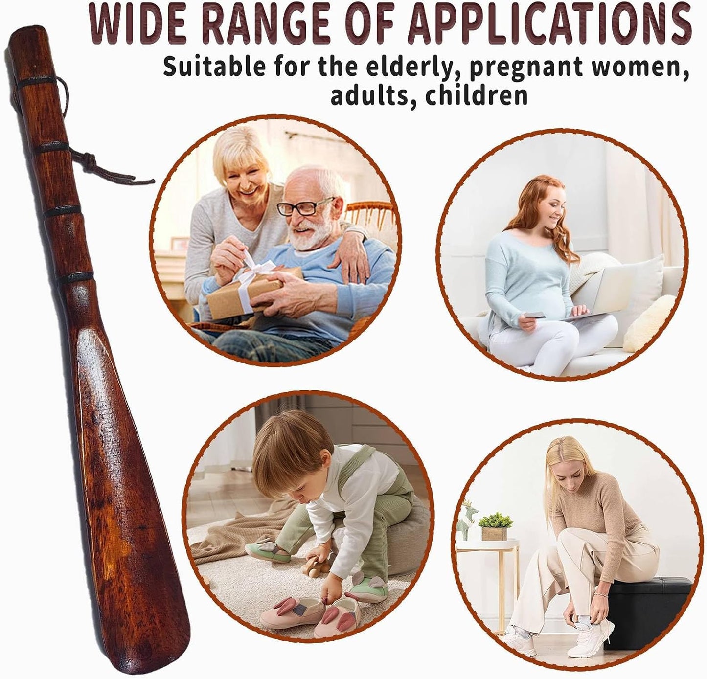 Shoe Horn Long Handle for Seniors,Shoe Horns for Men Women 12.5"