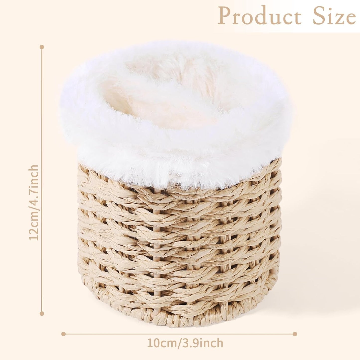 SNOWSTAR Plush Lined Eyeglasses Holder Stand for Nightstand,Boho Protective Eyeglass Holder with 2 Compartments ﻿