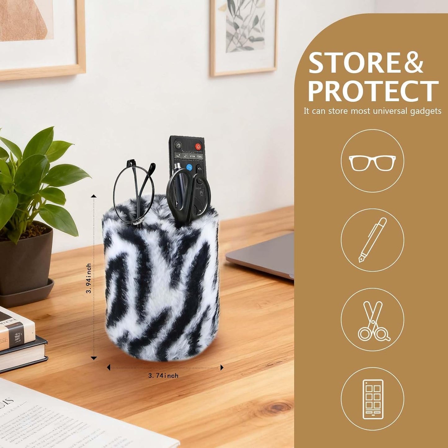 Eyeglass Holder for Nightstand,Anti-scratch Plush Eyeglass Stand Glasses Holders for Office Desk Organizer