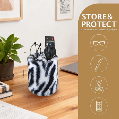 Eyeglass Holder for Nightstand,Anti-scratch Plush Eyeglass Stand Glasses Holders for Office Desk Organizer