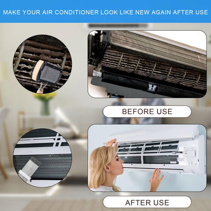 PEUTIER 3pcs Air Conditioner Fin Cleaning Brush, HVAC Conditioner Condenser Cleaner Stainless Steel Refrigerator Coil Cleaning Brush AC Fin Comb Evaporator Radiator Fin Repair Fridge Cleaning Tool