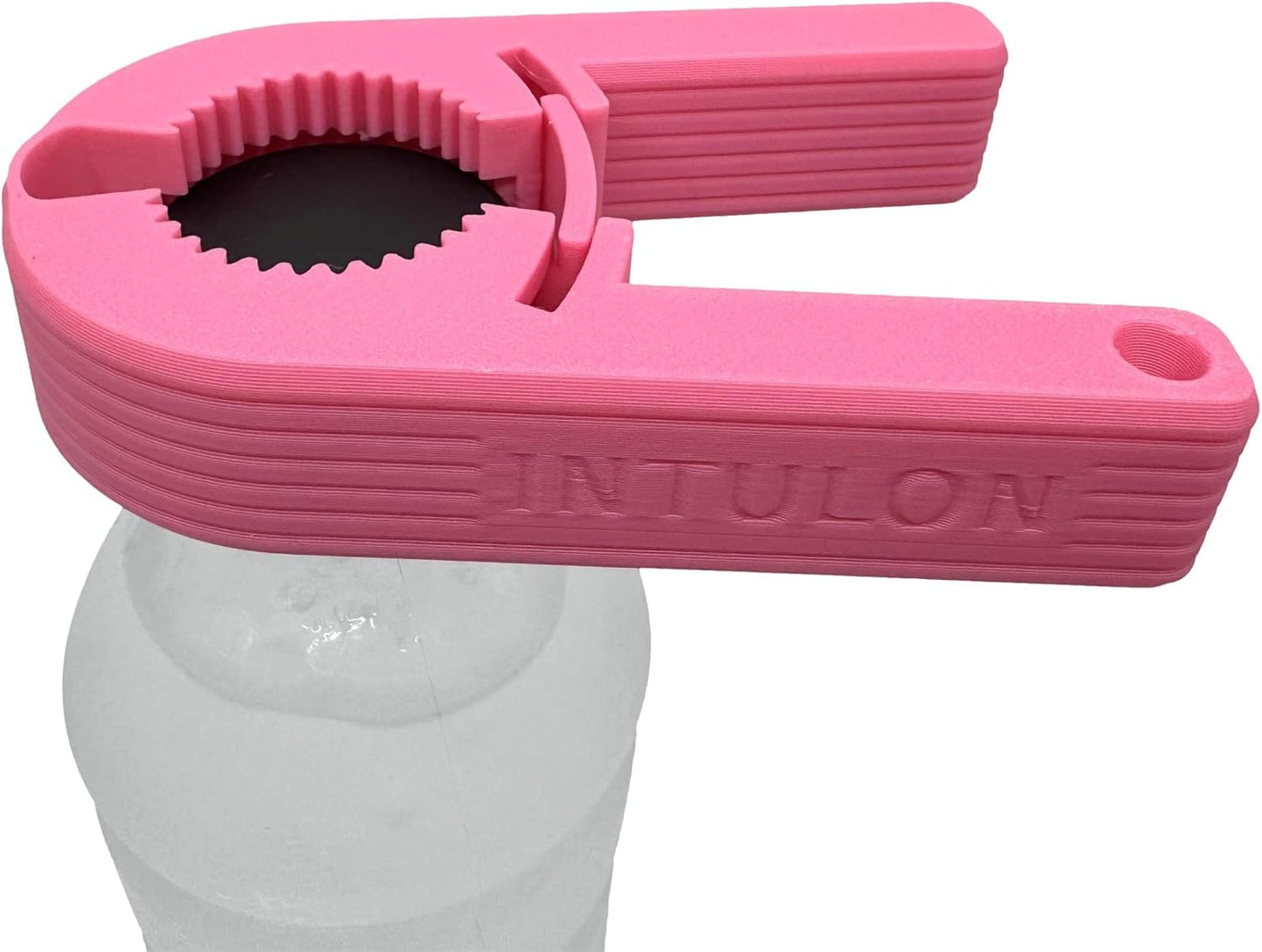 V7 Water Bottle Opener for Seniors Ergonomic Design Weak Hands Arthritis Friendly Twist Cap Remover Kitchen Gadget Handy Lightweight Utensil (Pink)