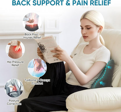 Lumbar Support Pillow for Recliner and Couch, Ergonomic Back Support Pillow