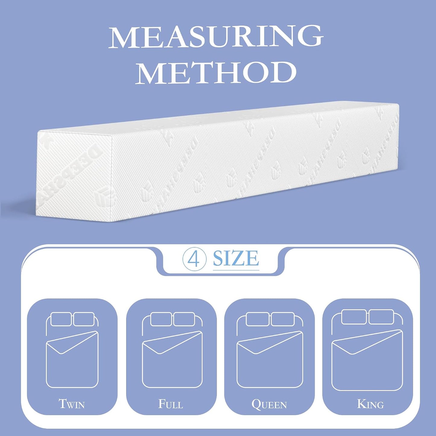 DEEPSHARK Mattress Gap Filler, Bed Gap Filler for Twin,Mattress Extension for Headboard Seams, Bed Space Cracks White(39"×4"×6", Twin/XL)