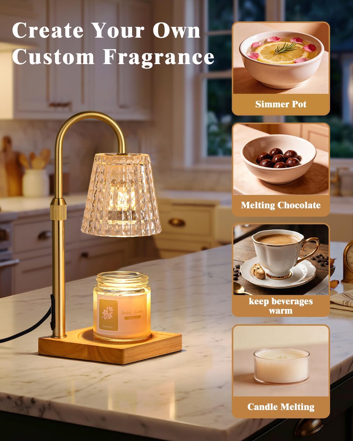 Hong-in Candle Warmer Lamp with Timer, House Warming Gifts New Home Decor