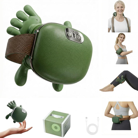 Neck Massager with Hands & Heating, 3 Intensities, Gifts for Seniors/Office | Knotty buddy massager, Trapezius Muscle & Tech Neck Relief, 4D deep kneading shiatsu, 2 heat settings, 120 mins battery