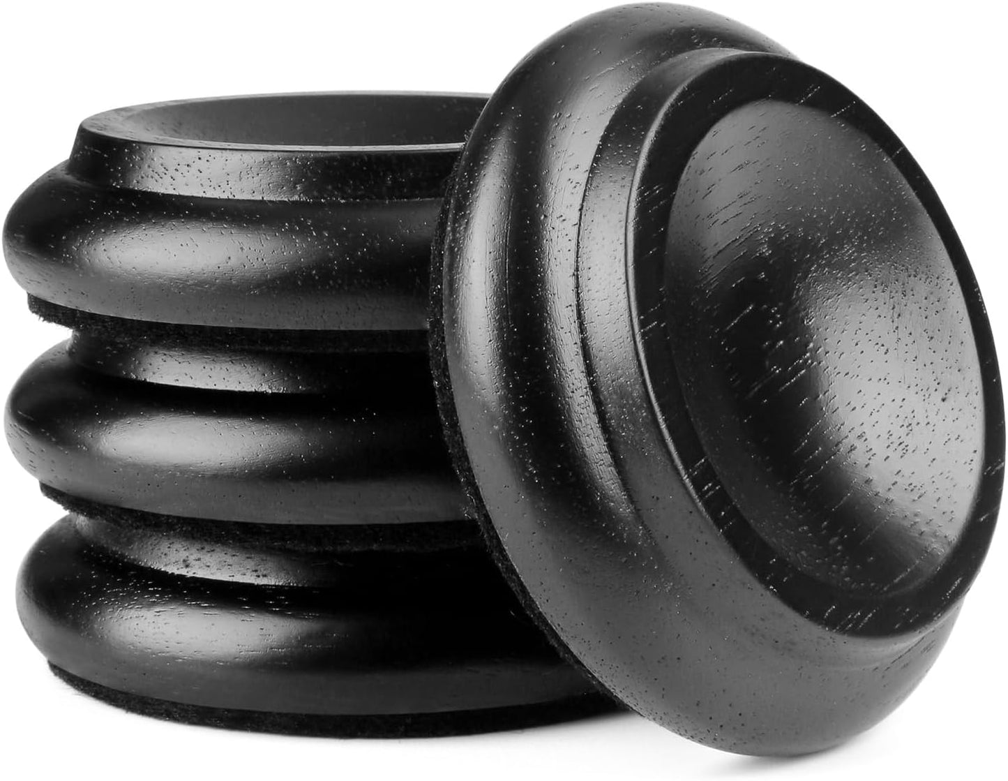 Piano Caster Cups Furniture Pads Upright Piano Caster Cups Wood Coasters Cups Floor Protectors for Furniture Furniture Floor Protectors (Walnut, 4)