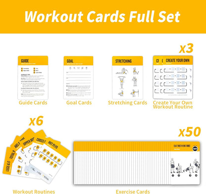 Half Balance Ball Workout Cards, 62 Exercises Cards Deck Large Size 5" x 3.5" Fitness Cards for Women & Men, Beginner Fitness Guide to Training Exercises at Home or Gym