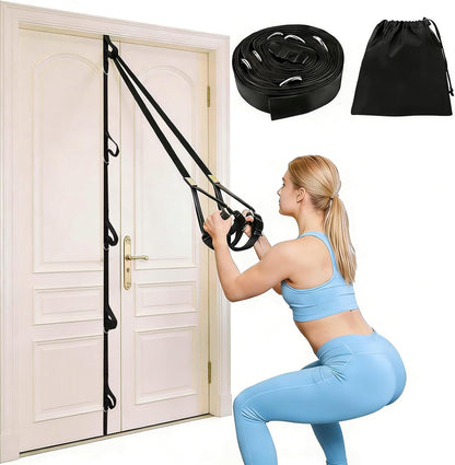 Heavy Duty Loop Door Anchor Strap for Resistance Bands Exercises, Multi Point Anchor Gym Attachment for Home Fitness, Portable Door Band Resistance Workout Equipment