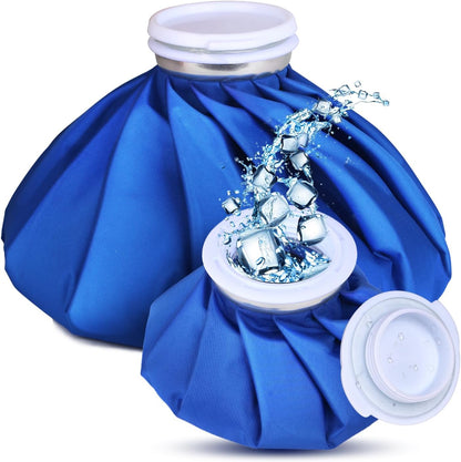 11" Large Ice Bag Pack with Wrap for Injuries, Upgrade Reusable Ice Packs, Effective Hot/Cold Therapy for Migraine, Shoulder, Neck, Knee Pain, No-Leak & Waterproof, Blue