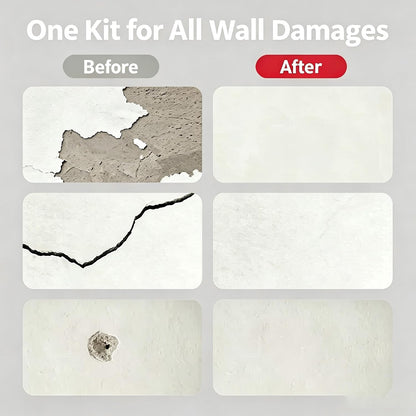 Drywall Repair Kit with Scraper, 2026 Upgrade Wall Repair Paste Tube for Holes & Cracks, Professional Drywall Patch Paste & Wall Repair Ointment for DIY Home Improvement (White) (1)