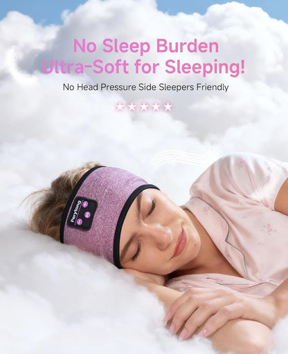 Sleep Headphones | Bluetooth 5.4 Headband | Wireless Earbuds Earphones Sweat Resistant with Ultra-Thin HD Stereo Speaker, Headphone Band for Side Sleepers Workout Running Tech Gadgets Unique Gifts