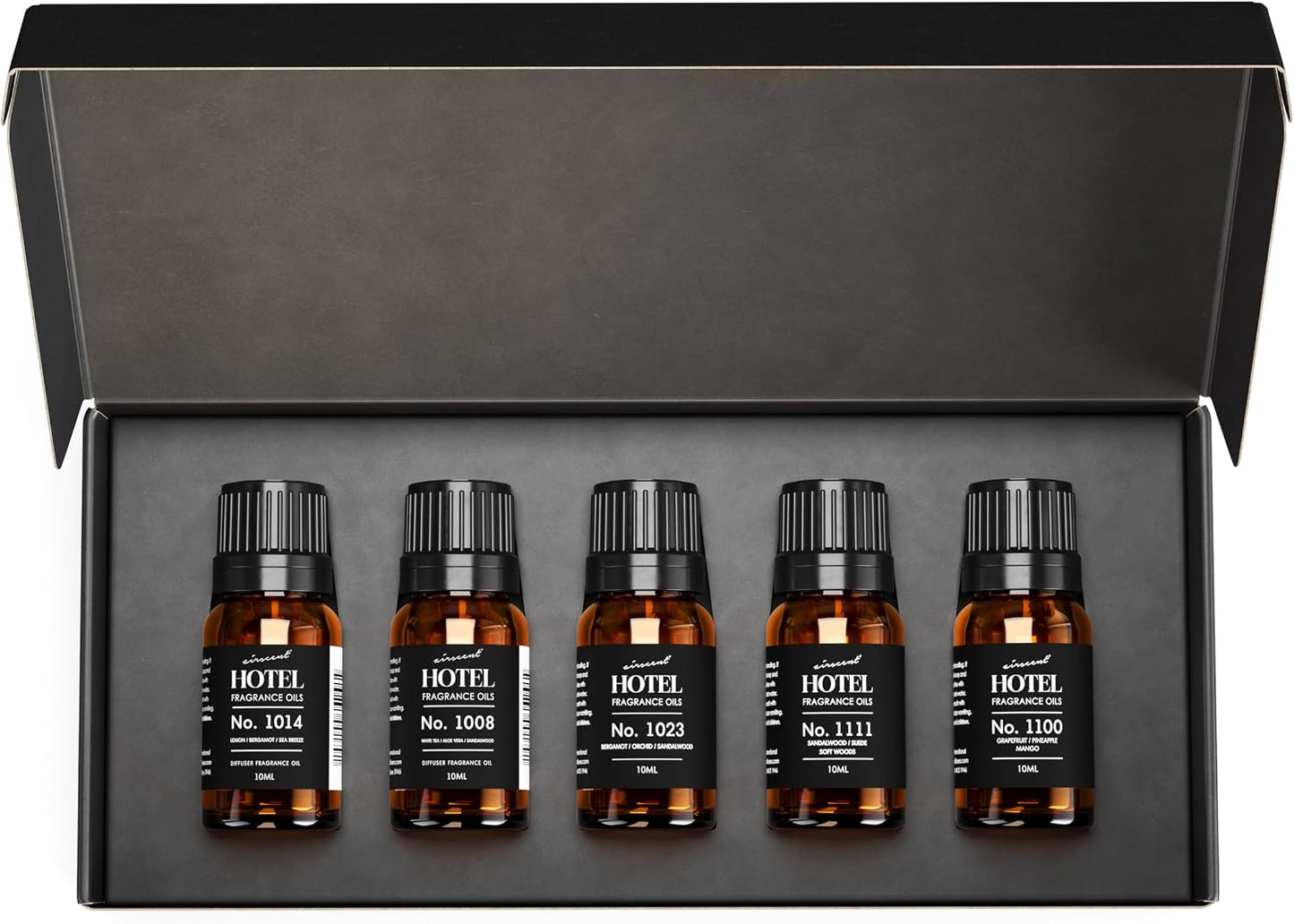 AirScent Hotel Diffuser Oil Gift Set - Buyers Best Picks 5 Pack - 10 mL | Fragrance Oil Sampler Set - Inspired by the Baccarat NYC, My Way and Capri Brezza and other Hotel Scent Samples
