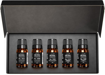 AirScent Hotel Diffuser Oil Gift Set - Buyers Best Picks 5 Pack - 10 mL | Fragrance Oil Sampler Set - Inspired by the Baccarat NYC, My Way and Capri Brezza and other Hotel Scent Samples