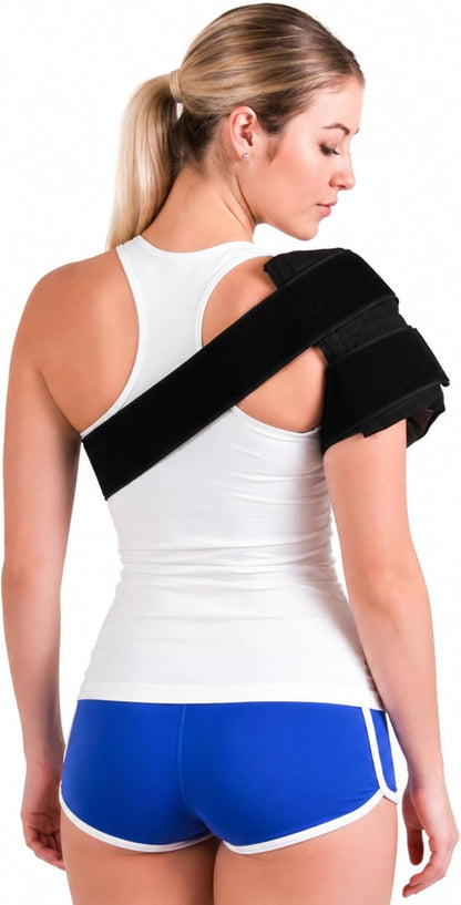 Cold and Hot Therapy Wrap, Black, Latex-Free, Non-Toxic, for Back, Abdomen, Hip, Sports Injury Prevention, Recovery (Back/Abdomen). kit Includes Flexible Gel Compress, Sleeve and Strap.