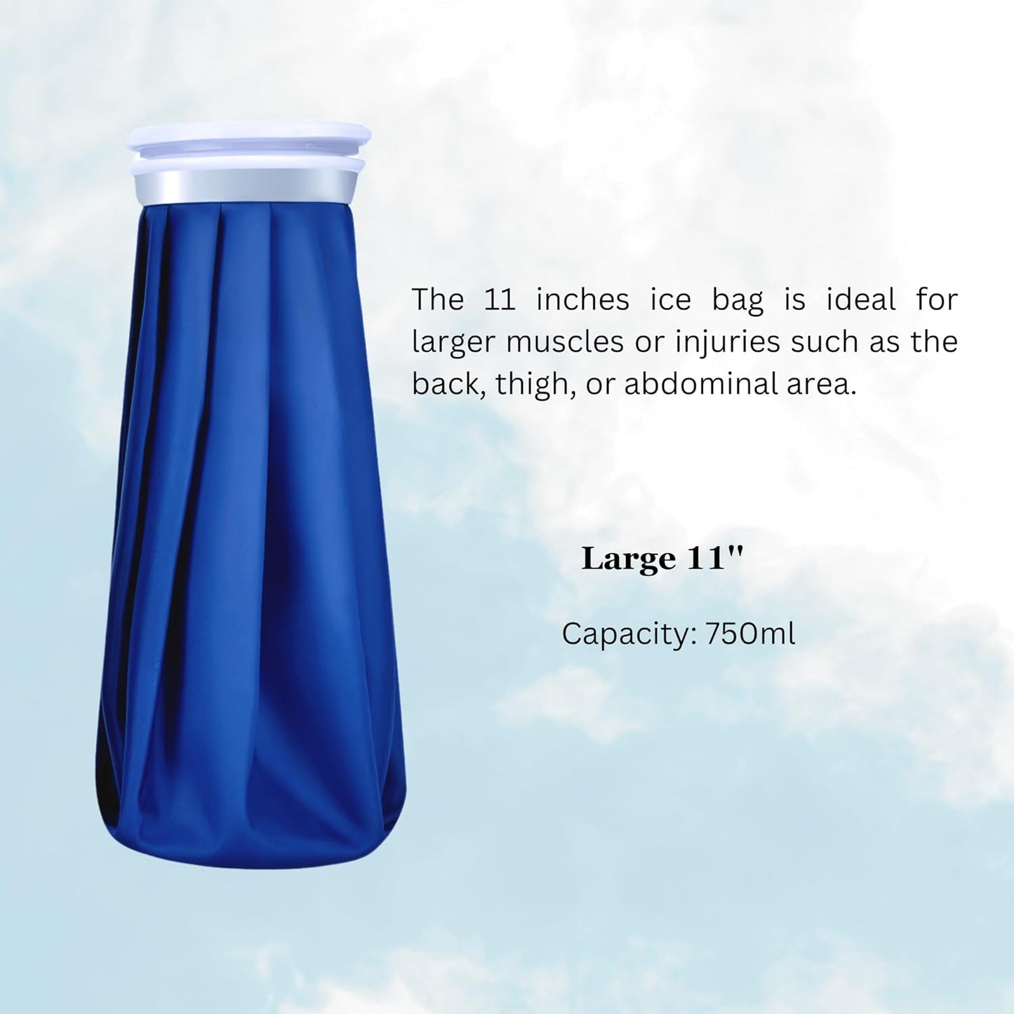 Ice Cold Pack Reusable Ice Bags Hot Water Bag for Injuries, Hot & Cold Therapy and Pain Relief with Elastic Breathable Support Wrap, 4-Pack, 3 Sizes (6"/9"/11") For Hot Therapy is 60℃ (4 IN 1)