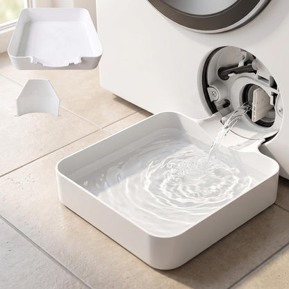 2026 New Front Load Washing Machine Drain Pan, Washer Water Catch Tray | Leak-Proof Tray for Basement Laundry Rooms, Apartments, Garages, Rentals, RVs, Floor Protection, 7*7 in