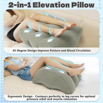 Inflatable Leg Elevation Pillow for After Surgery Swelling Circulation