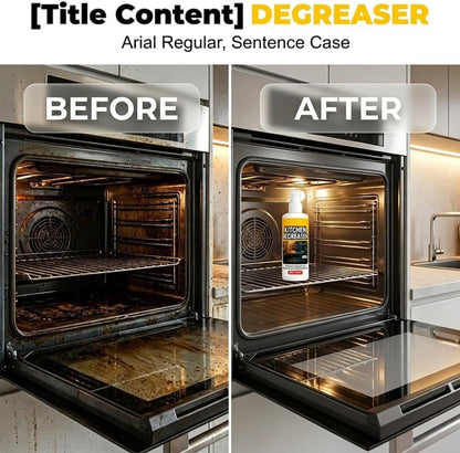 Grill Cleaner Spray, Heavy Duty BBQ Degreaser for Outdoor Grates | Multi-surface for Ovens, Stovetops, Air Fryers, Stainless Steel, Fast-Acting Grease Removal, Home & Commercial Kitchen