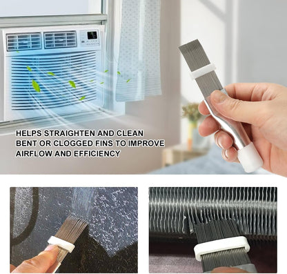 LANMU AC Coil Cleaner Brush Fin Comb, Air Conditioner Cleaning Brush Straightening Tool for HVAC/AC Evaporator, Condenser, Radiator