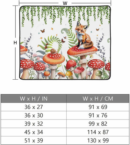 Magnetic Fireplace Cover Red Mushroom Fox Fireplace Screen Decorative Eucalyptus Leaves Butterfly Black Insulation Fireplaces Blocker Save Energy Fireplaces Draft Stopper Covers for Living Room 36x30