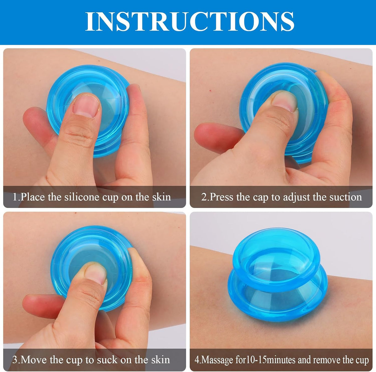 Silicone Cupping Therapy Sets (Set of 3), Cupping Kit for Massage Therapy