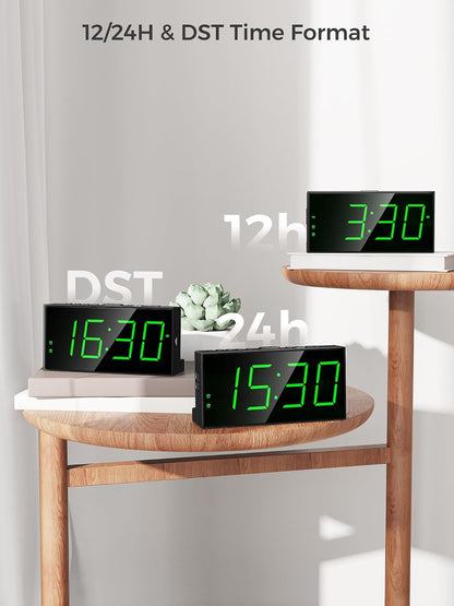 Vibrating Alarm Clock for Heavy Sleepers with Bed Shaker, 116dB Dual Alarms