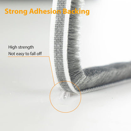 Bruiefpap 39.4FT Weather Stripping for Doors and Windows, Self-Adhesive Soundproofing Door Seal, Door Insulation for Sliding, Exterior, Frames and Front, 0.35'' Wide x 0.35'' Thick, Grey