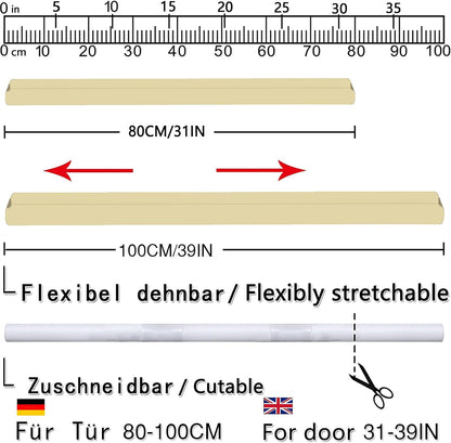 BKSAI Door Draft Stopper for Doors 29-35" No Adhesive Draft Stopper for Bottom of Door Draught Excluder Under Door Wind Blocker Reduce Noise Draught Excluder Sweep Sound Proof(Black) | No Adhesive, For Bottom of Door, Wind Blocker, Reduce Noise, Sound