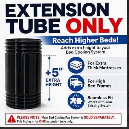 Bed Cooling System (Supports Beds Up to 25.2" Tall), Quiet Bed Fan Under Sheets for Cooling and Sleep, Bedside Fan for Hot Sleepers & Night Sweats Relief