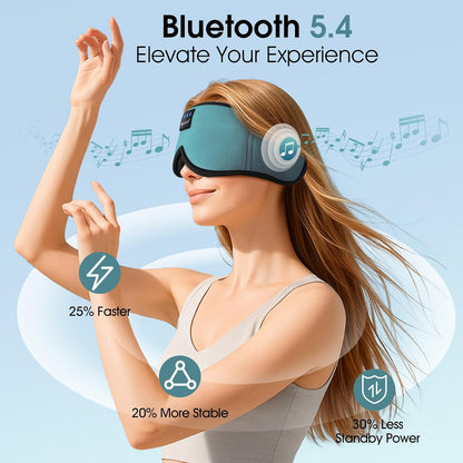 ZUMUSEN Bluetooth Sleep Headphones Mask with 3D Stereo Speakers