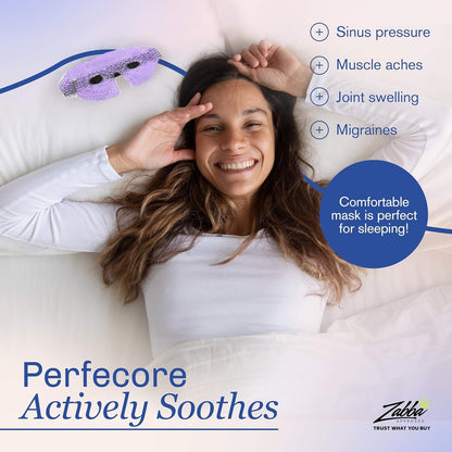 Cooling Gel Eye Mask Cold Compress for Puffy Eyes, Dark Circles, Headaches, Purple