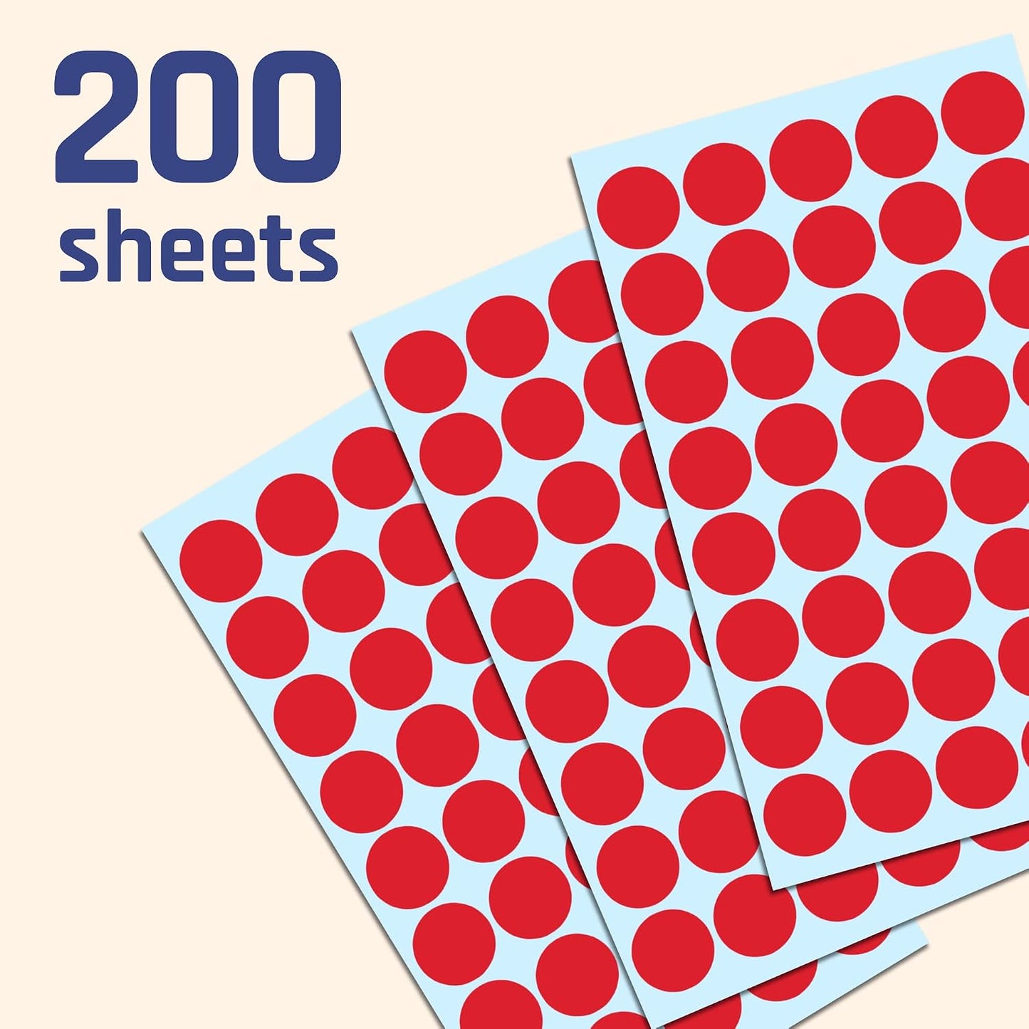 2000 Pack, 3/4" Round Colored Dot Stickers Labels - 10 Colors