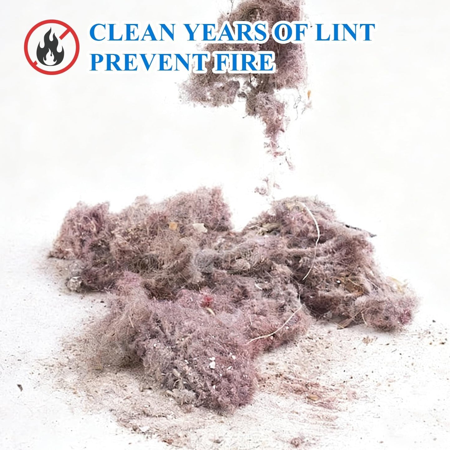 1 Pack Dryer Vent Cleaner Kit - Long Flexible Lint Brush for Dryer Vents, Refrigerator Coils, and Radiators - Household Cleaning Supplies (1, Long Brush)