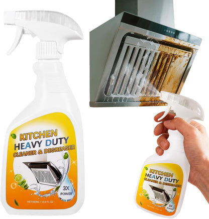 Degreaser Cleaner Heavy Duty Spray: Foaming Kitchen Spray for Cookware | Cuts Through Baked-On Grease on Ovens Stove Tops Grills - Clean Up Kitchen Oil Stains Spray for Multi-Surface Countertop