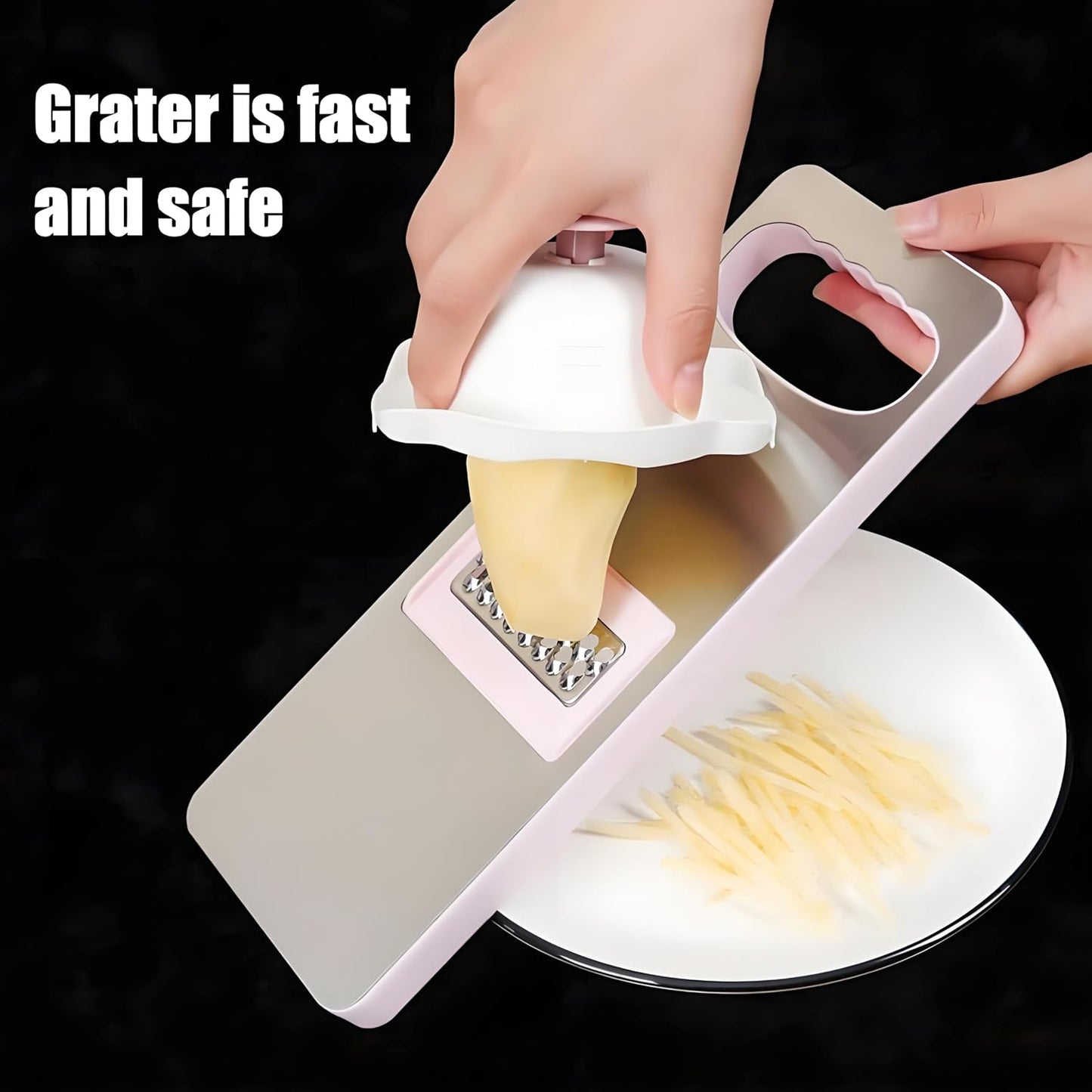 Onion Slicer Holder, Cut Resistant Finger Guard for Slicer and Vegetable Grater, Universal Protector Anti Cut Holder for Kitchen Tools, Graters and Food Prep Accessories