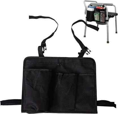 Bedside Commode Chair Hanging Bag Organizer Pouch - Hanging Storage Bag for Toilet Paper, Wipes Tissues,Mobile Phones Fits Mobility Toilet Chairs,Chairs Caddy Portable Toilet Chair Accessories